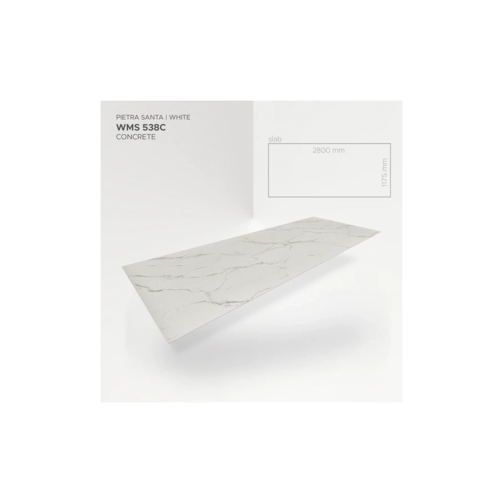 Modee Slab Mineralny SPC Pietra Santa White WMS538C 2800x1175 mm